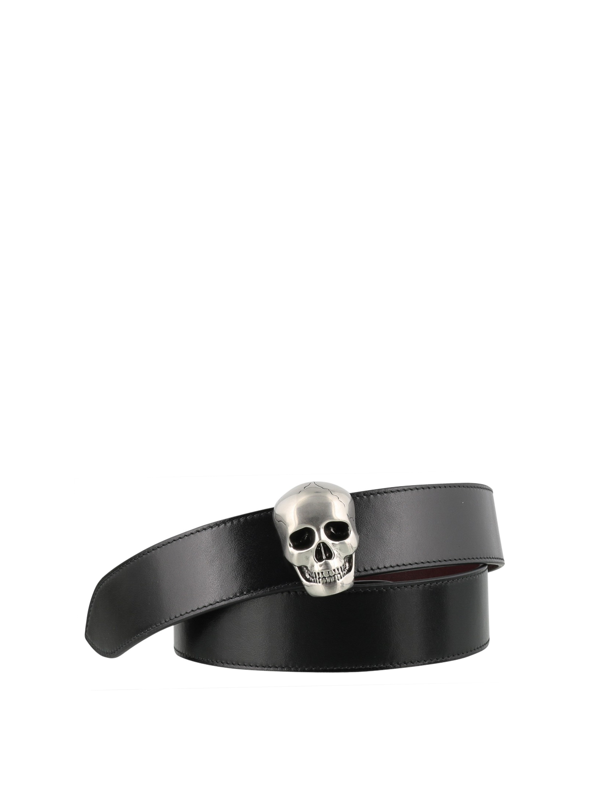 Belts Alexander Mcqueen - Skull smooth leather belt - 5759701XI8Y1098