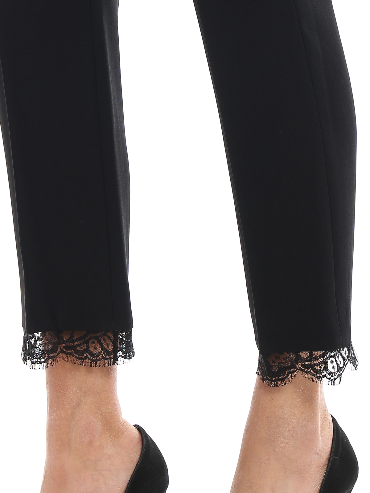 パンツ ALEXANDER MCQUEEN PINK CREPE CIGARETTE PANT Red McQueen Pants for Women | Lyst
