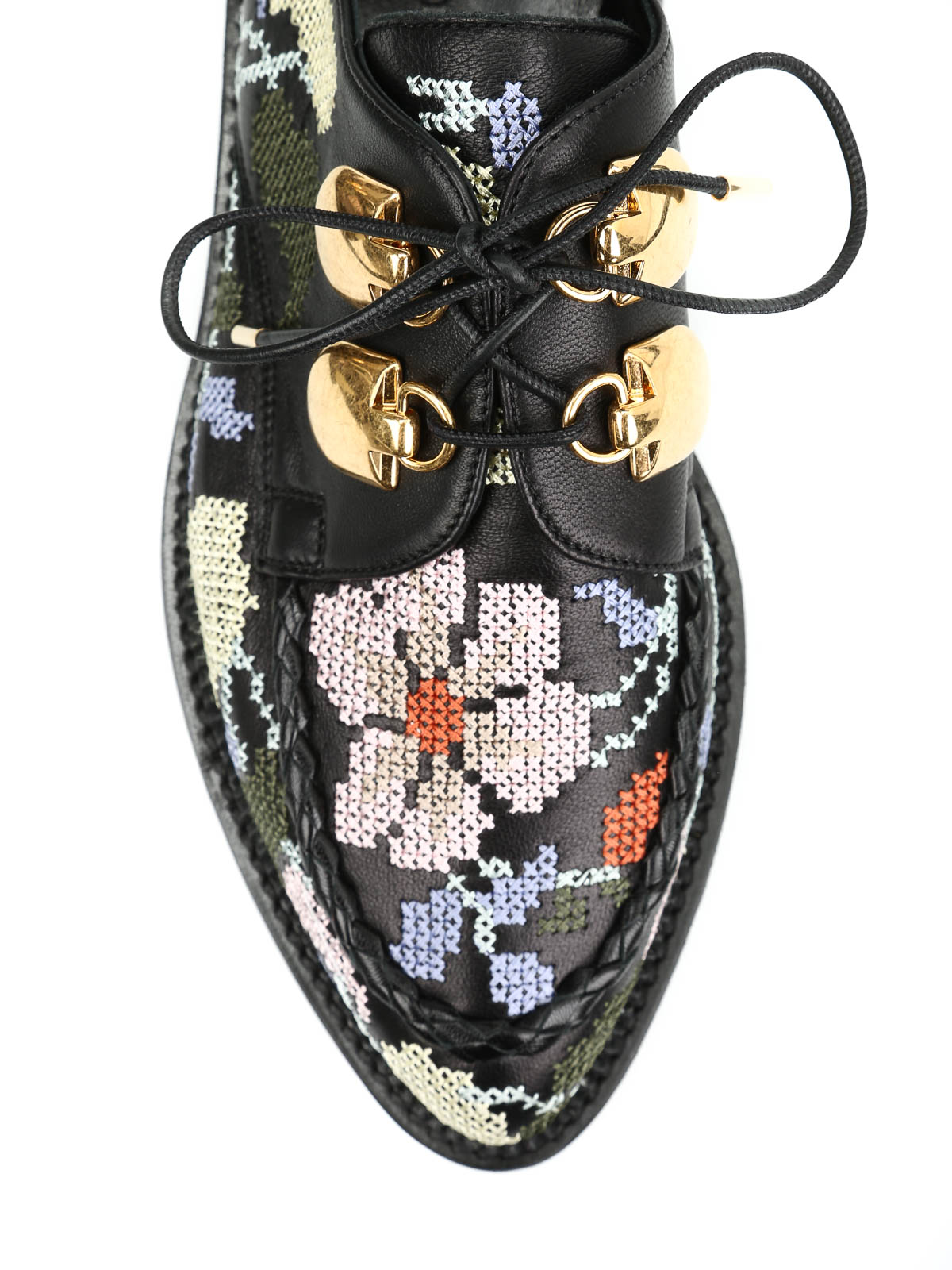 Lace-ups shoes Alexander Mcqueen - Nappa embroidered - 417148WHJI81049