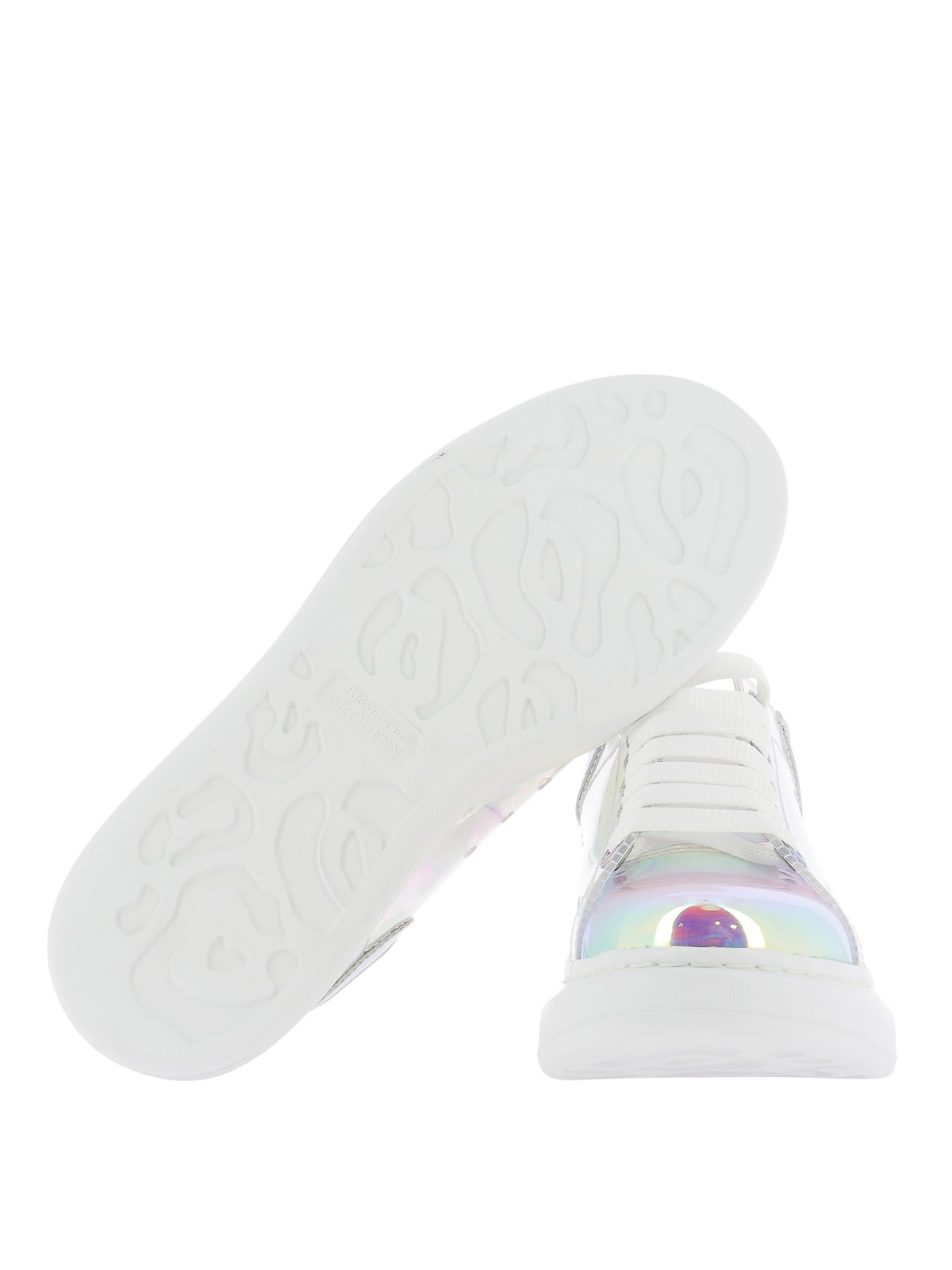 ALEXANDER MCQUEEN Iridescent Oversized Sneakers White – MAISONDEFASHION.COM