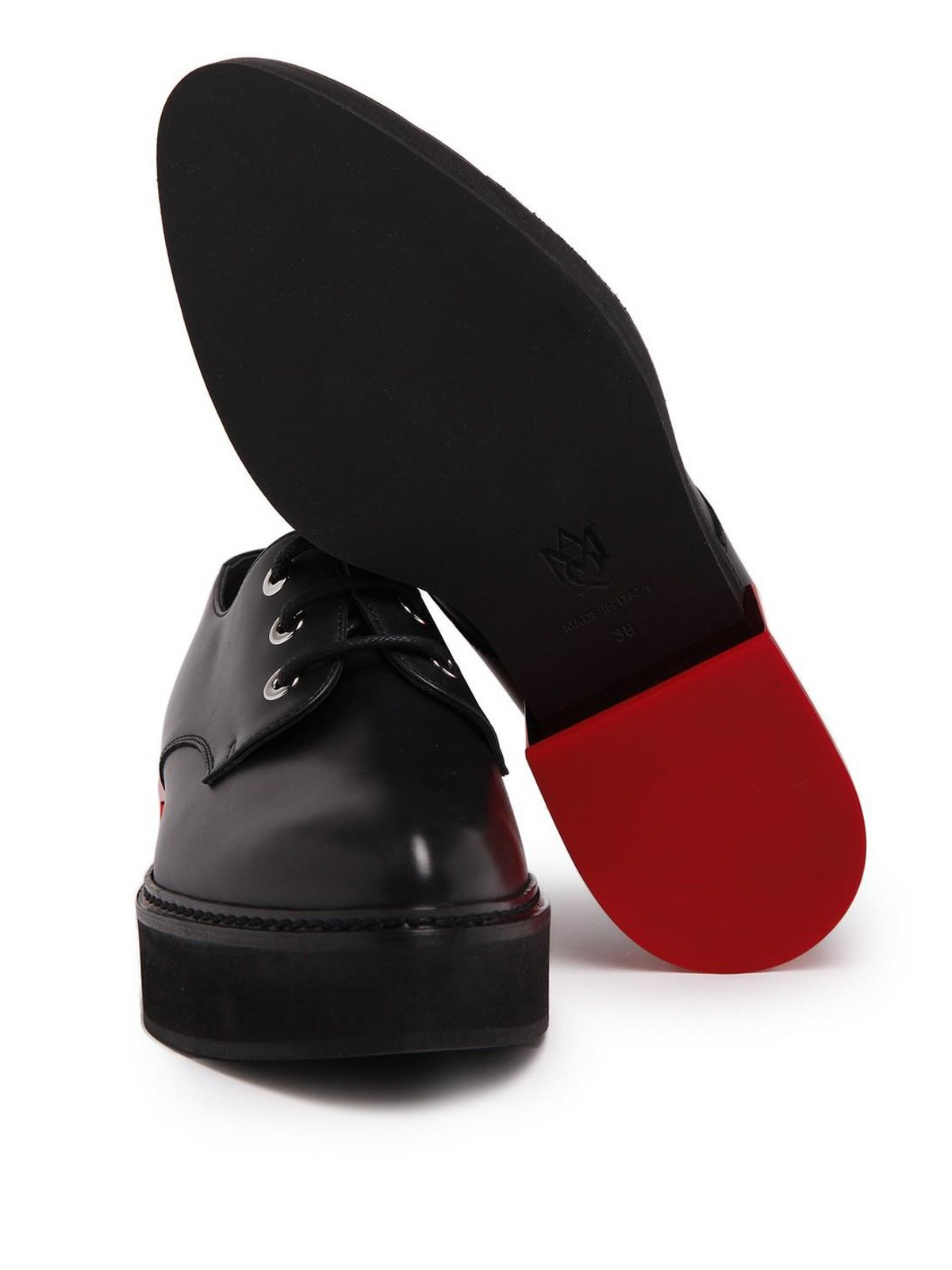 Lace-ups shoes Alexander Mcqueen - Red heel lace-up leather