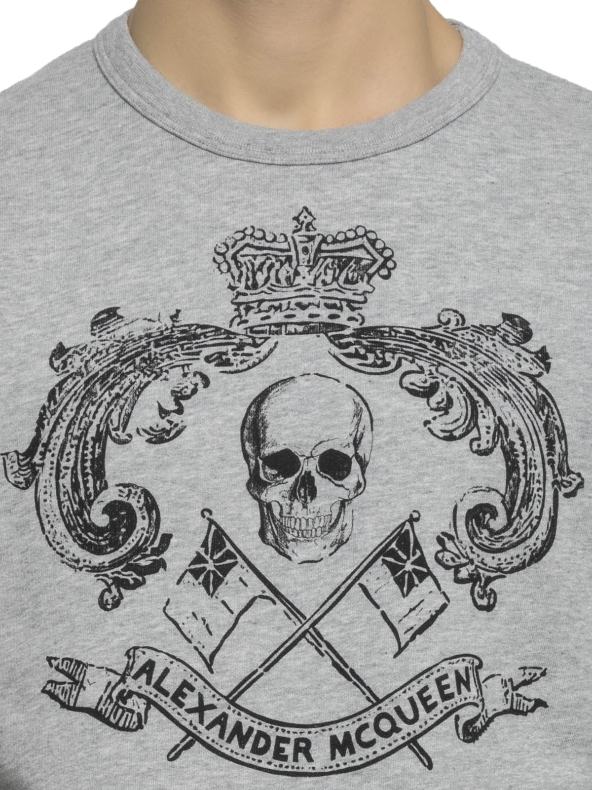 【送料&関税込】Alexander McQueen Skull Print Cotton Sweatsh Alexander Mcqueen Skull print cotton sweatshirt