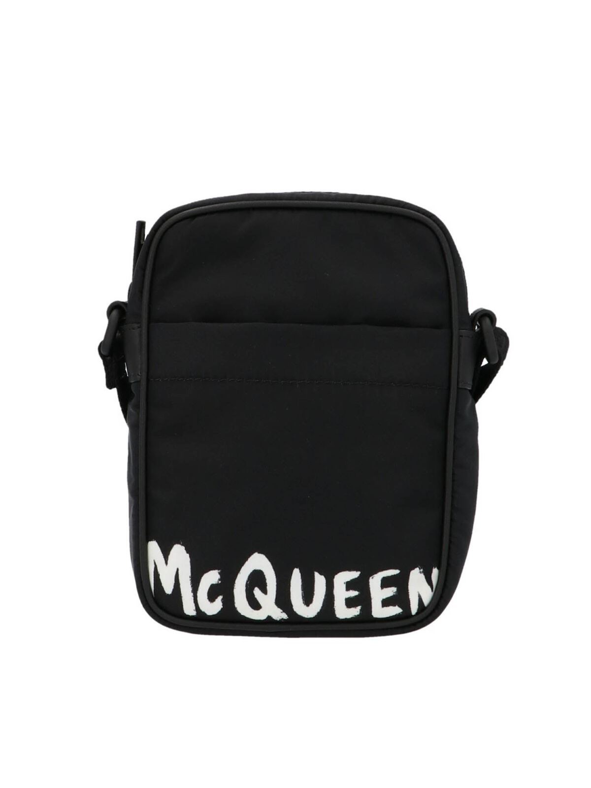 Alexander Mcqueen Graffiti Mini Messenger Bag in black