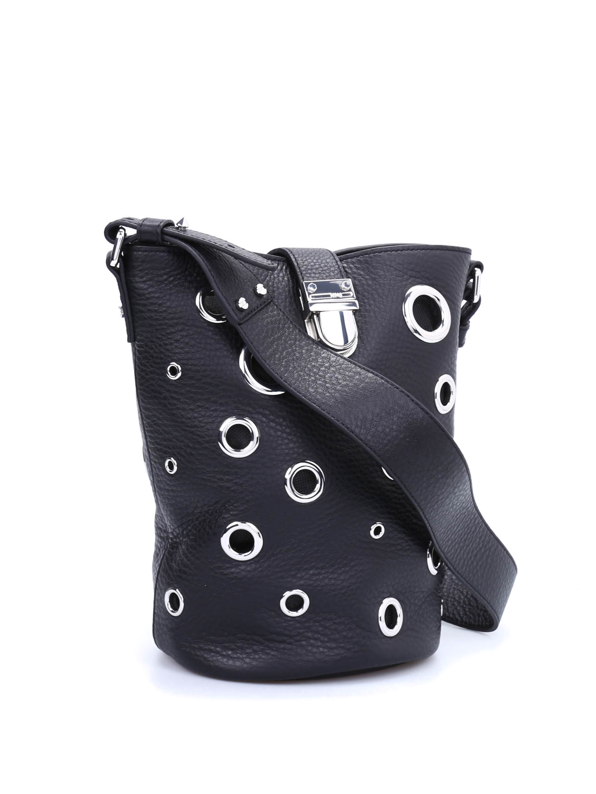Alexander McQueen Black and Silver Eyelet Backpack Pre-loved Studded Skull Backpack - £470 main image 4