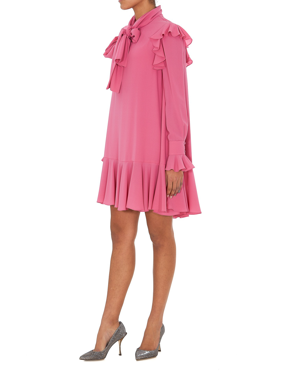 Alexander Mcqueen Georgette dress - Pink - Women|605641QBAAF5034
