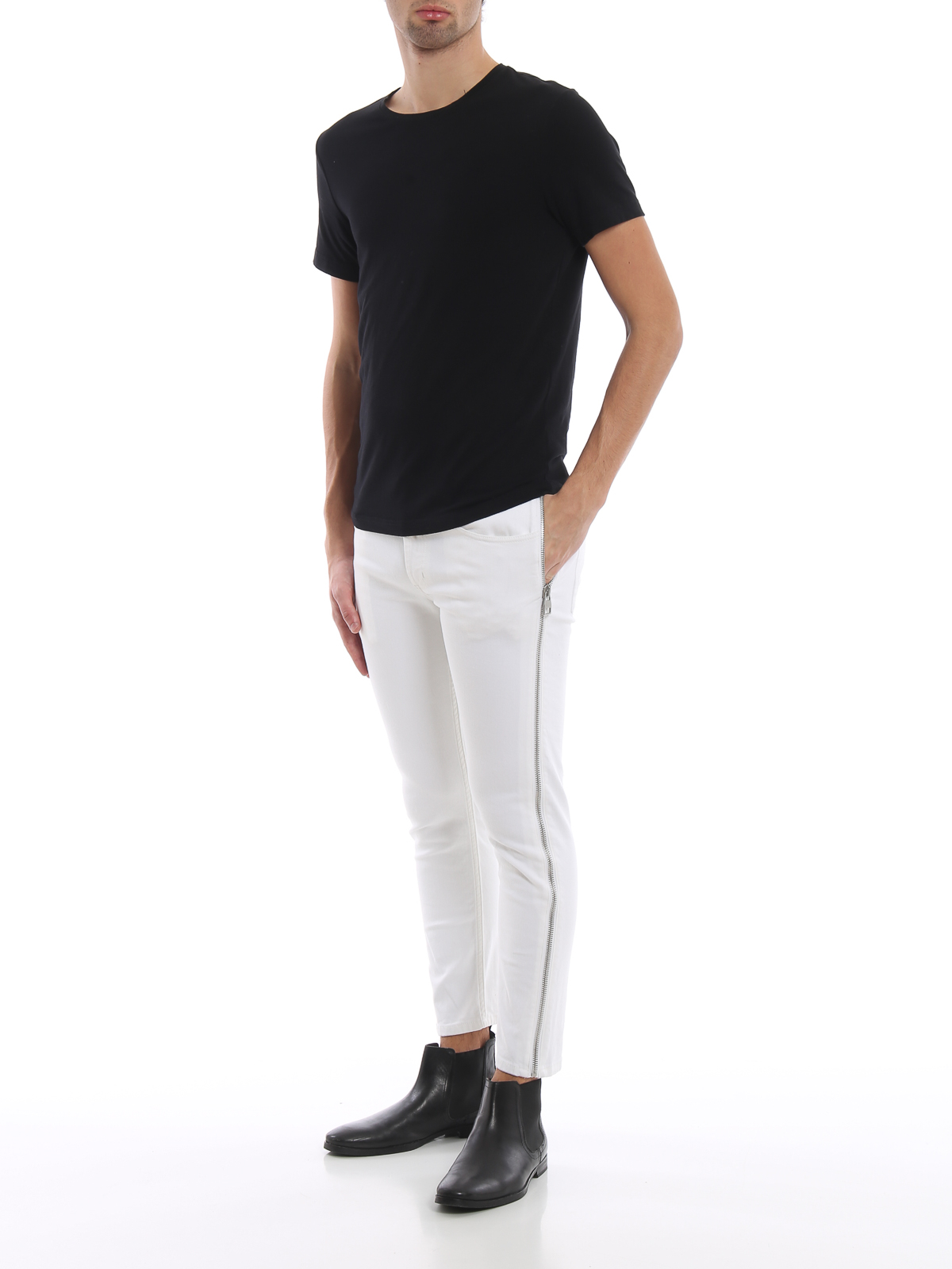 2024 White Alexander Mcqueen skinny jeans