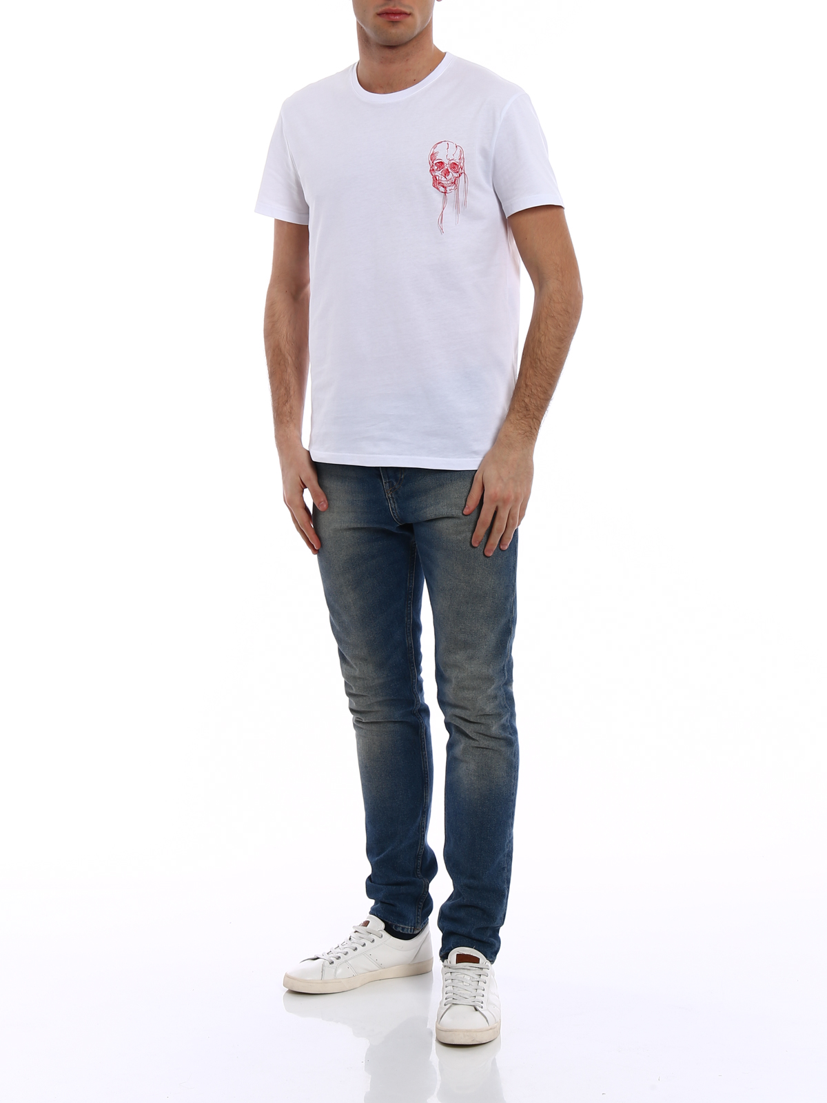 Tシャツ・カットソー ALEXANDER MCQUEEN Men T Shirts 815098QXAA99000 White Men's McQueen-T-Shirt in White | Alexander McQueen US