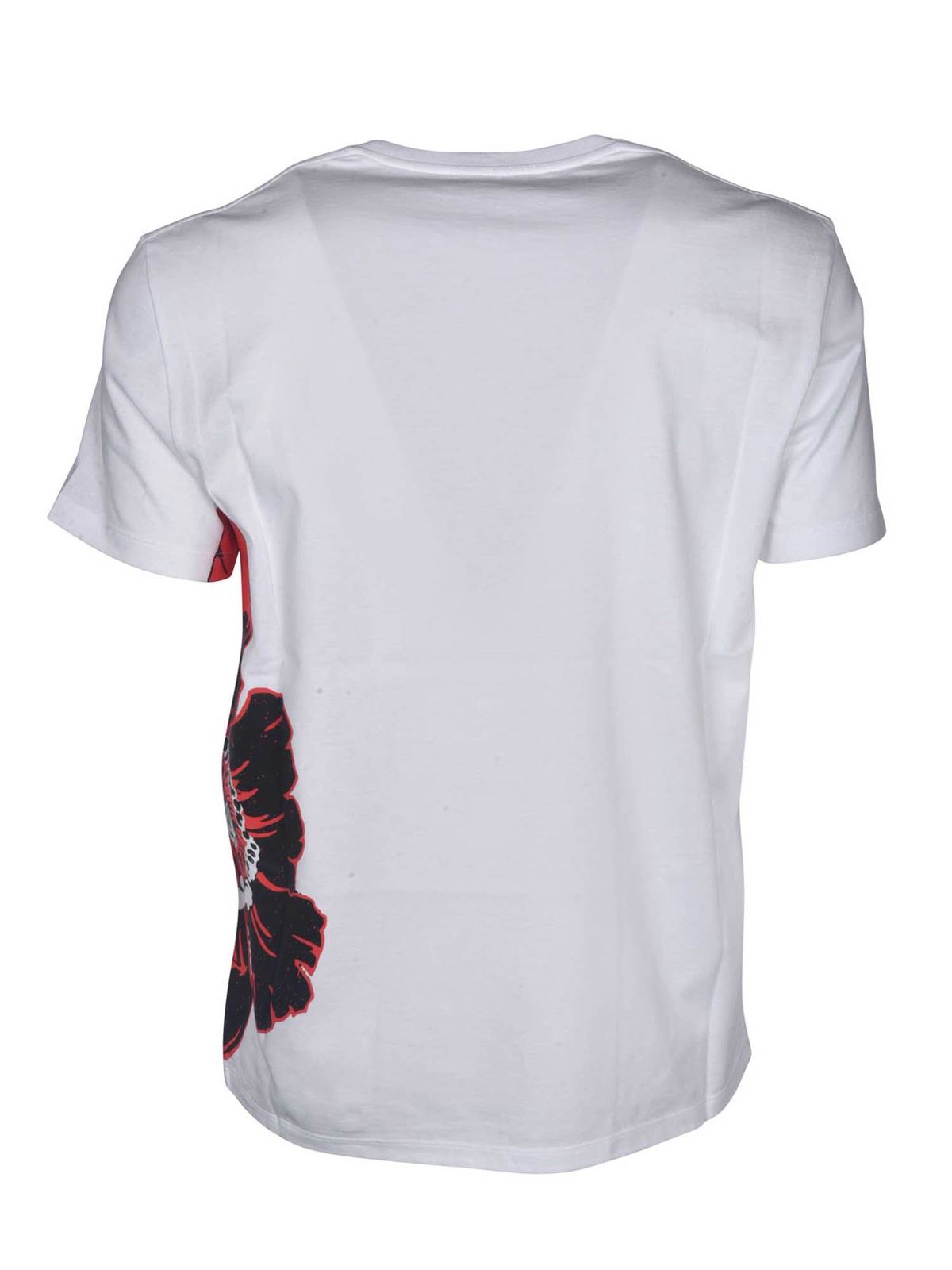 Alexander Mcqueen Skull print T-shirt in white | 626674QPZ590900