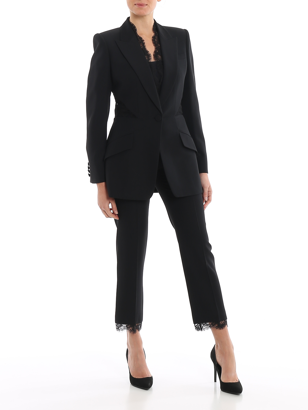 【関税込み】alexander mcqueen CREPE CIGARETTE PANTS Alexander McQueen Crepe Cigarette Trousers | White | FARFETCH HK