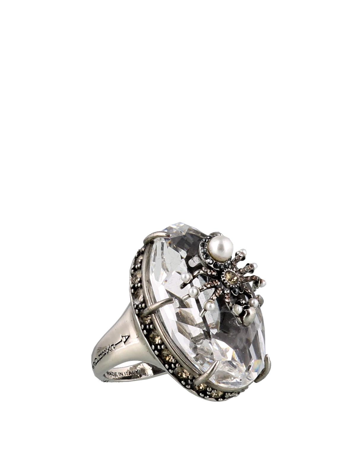 Alexander McQueen Crystal-embellished Spider Ring