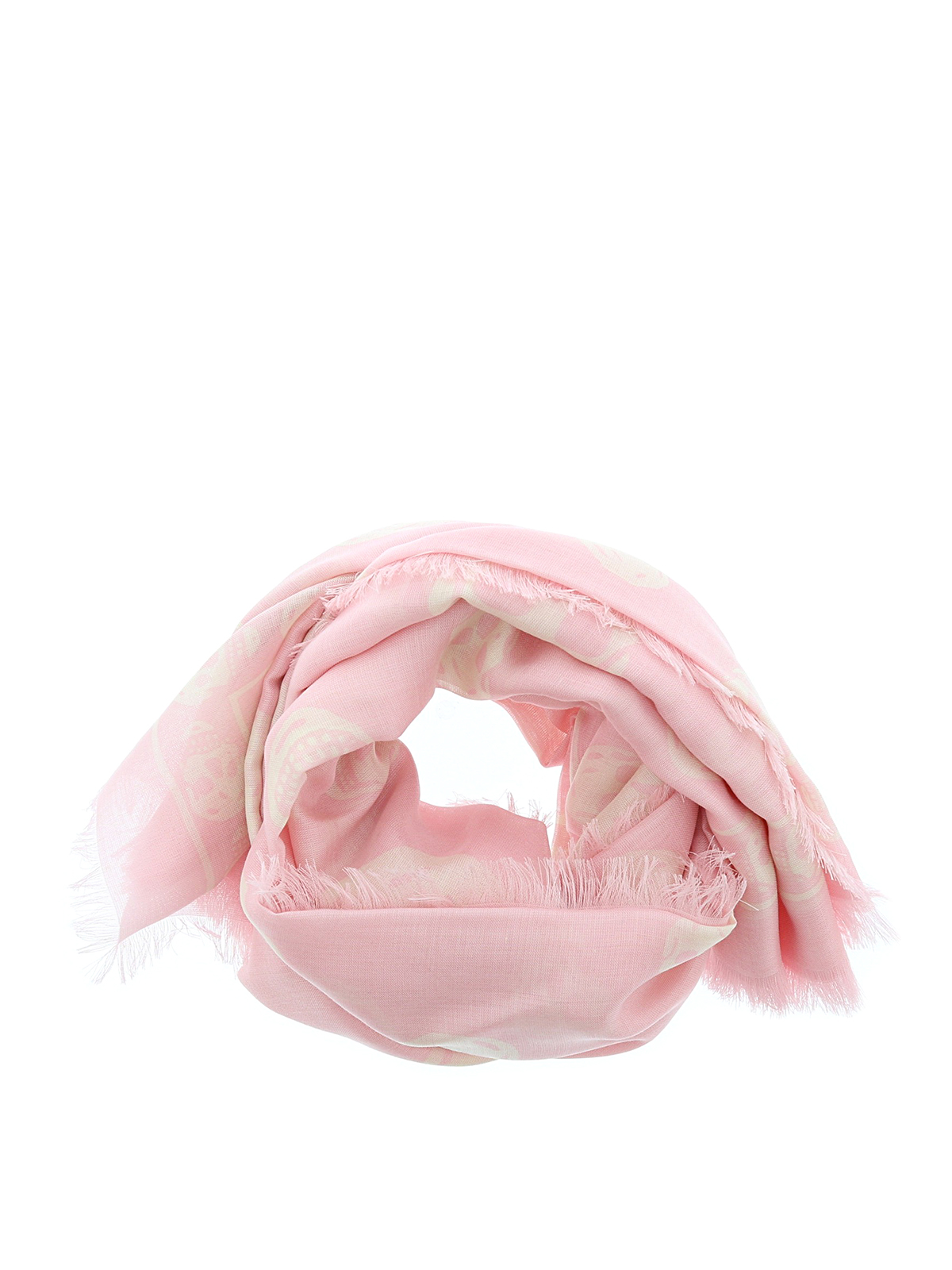 Pink alexander mcqueen scarf best sale