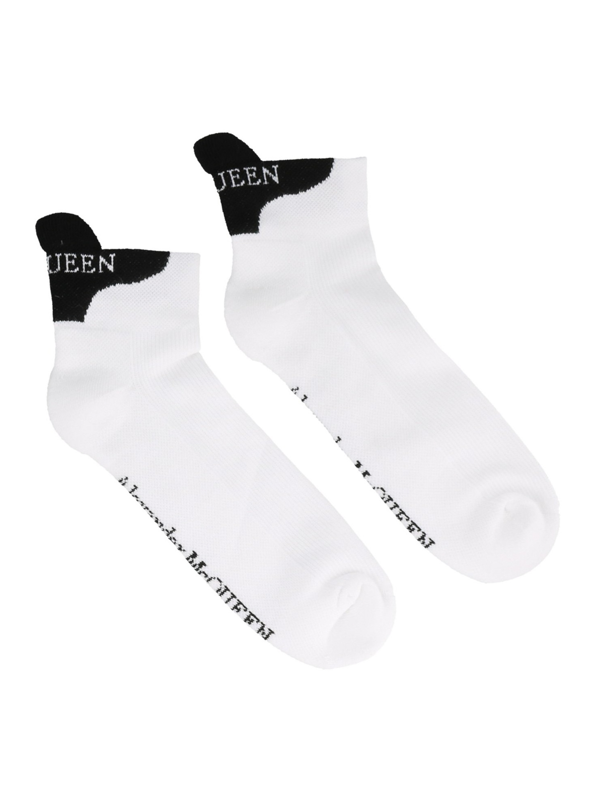 Shop Alexander Mcqueen Cotton Blend Socks In White