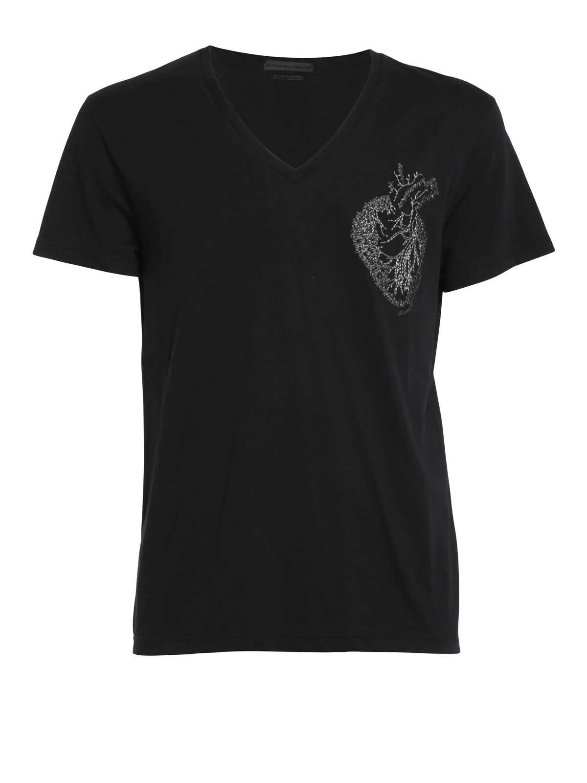 T-shirt Alexander McQueen 'Love' - Taille S, Rose, Broderie, Coton, Manches Courtes, Neuf