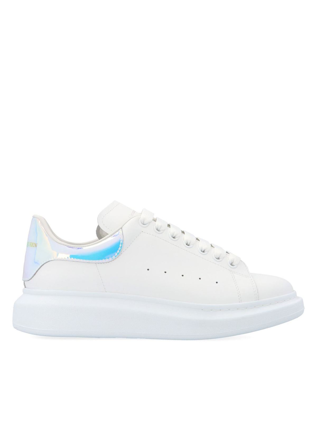 Alexander Mcqueen Oversize Sneakers In White And Holographic In Blanco