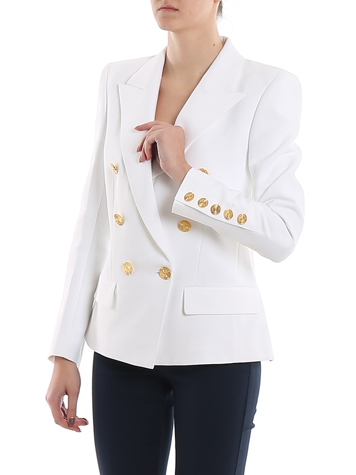 Alexandre Vauthier Gold tone button double-breasted blazer