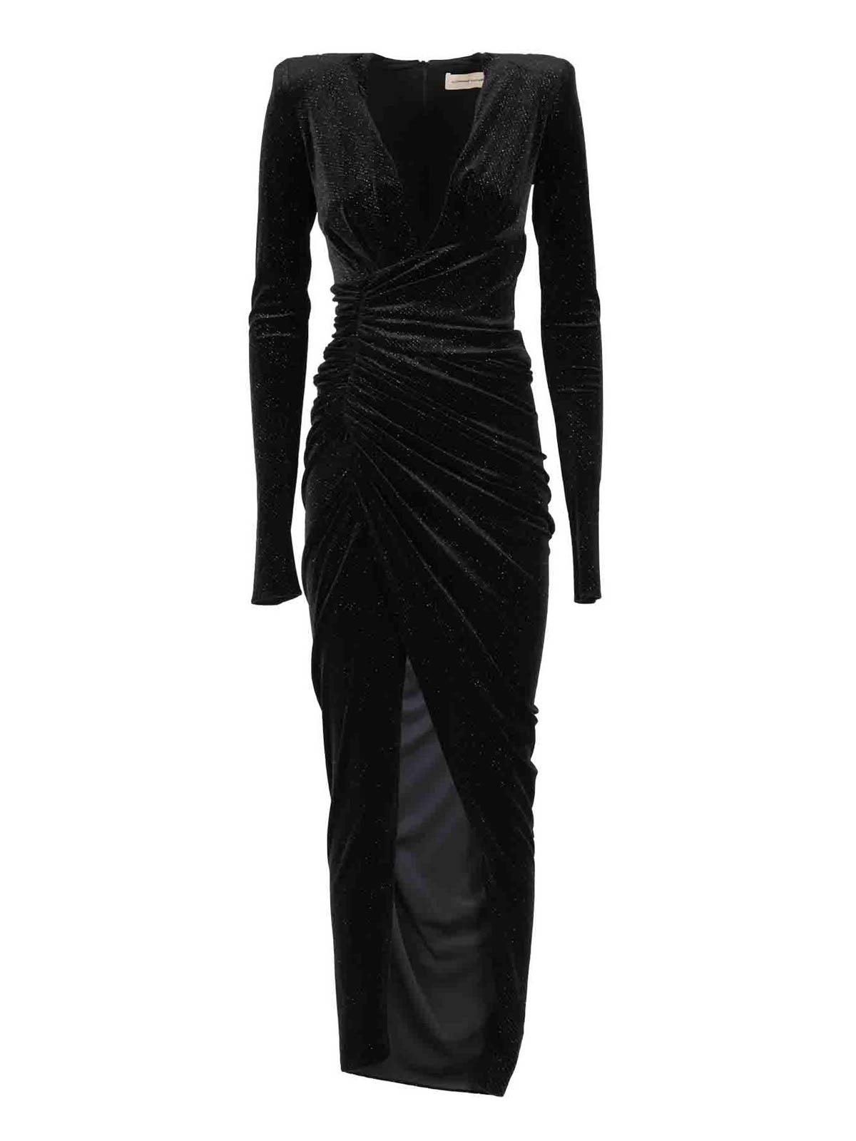Alexandre Vauthier Velvet long dress - Black|203DR11081306203
