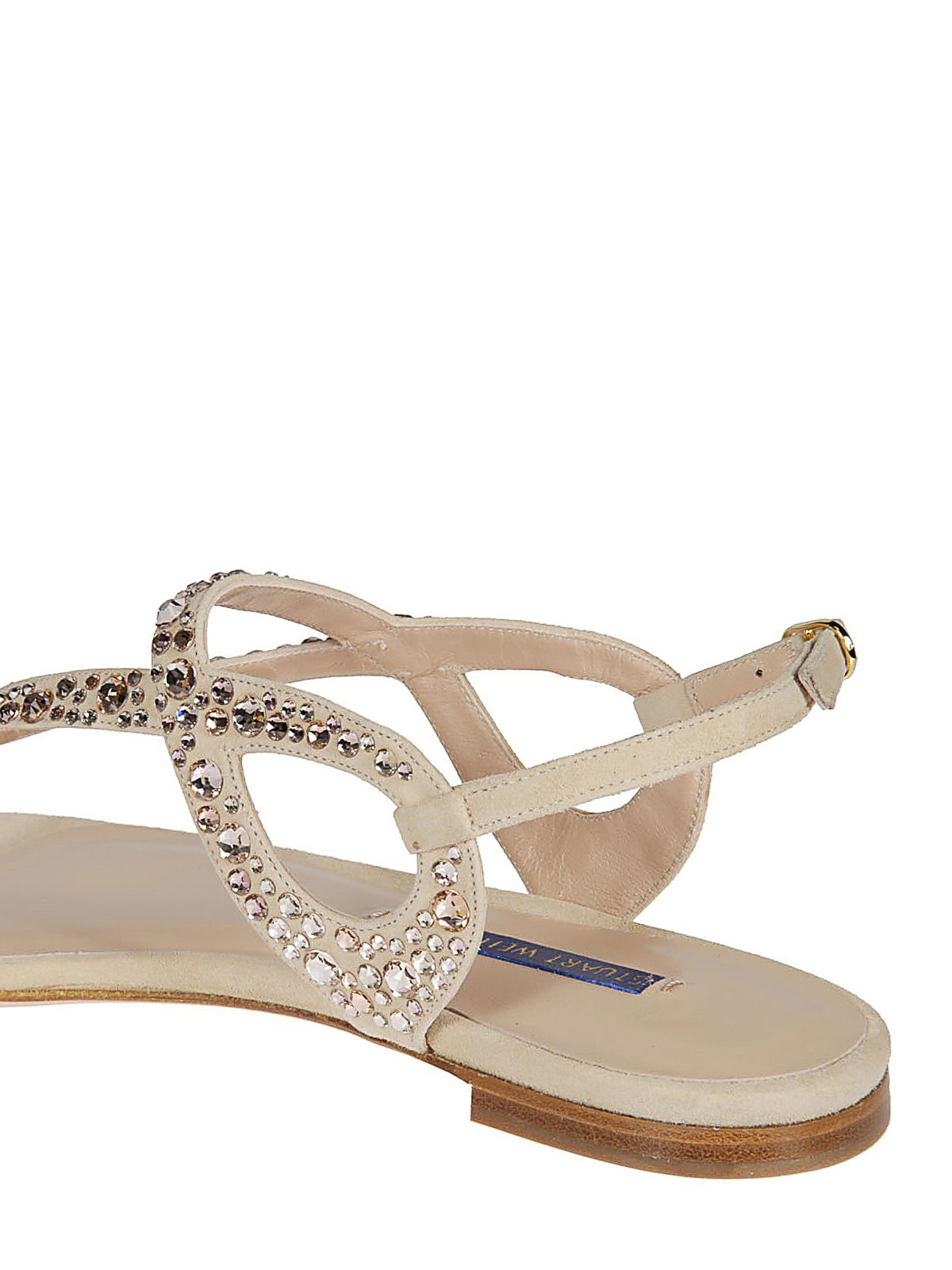 Sandals Stuart Weitzman Allura embellished thong flat sandals