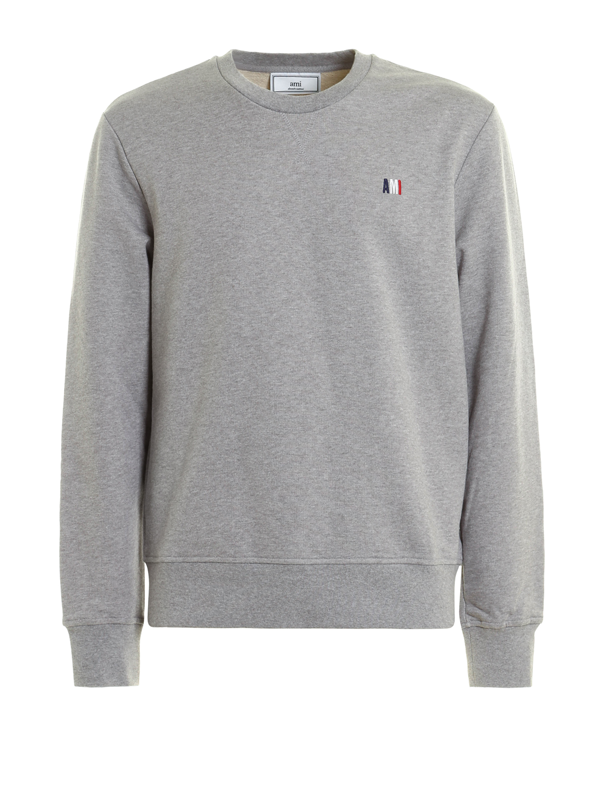 Ami Paris Small embroidered logo sweatshirt - Grey|BSRJ00373055