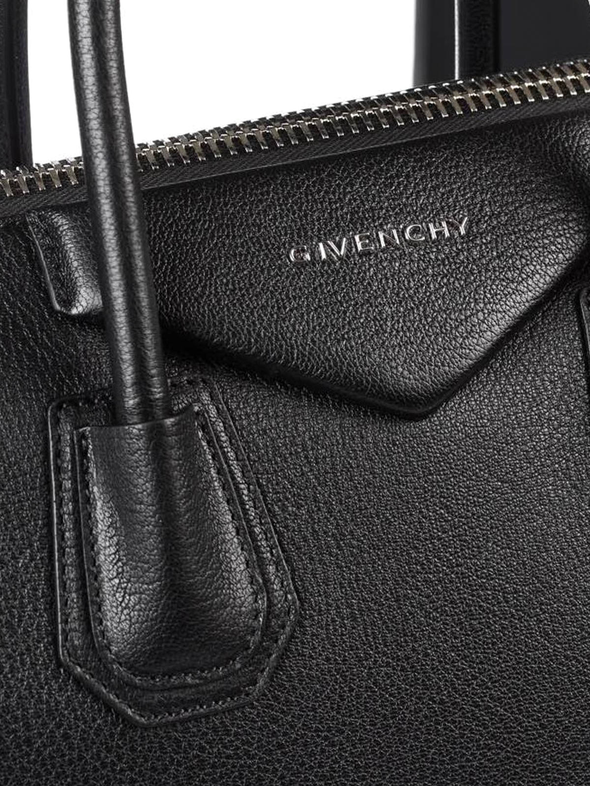 Antigona Medium Leather Tote in Black - Givenchy