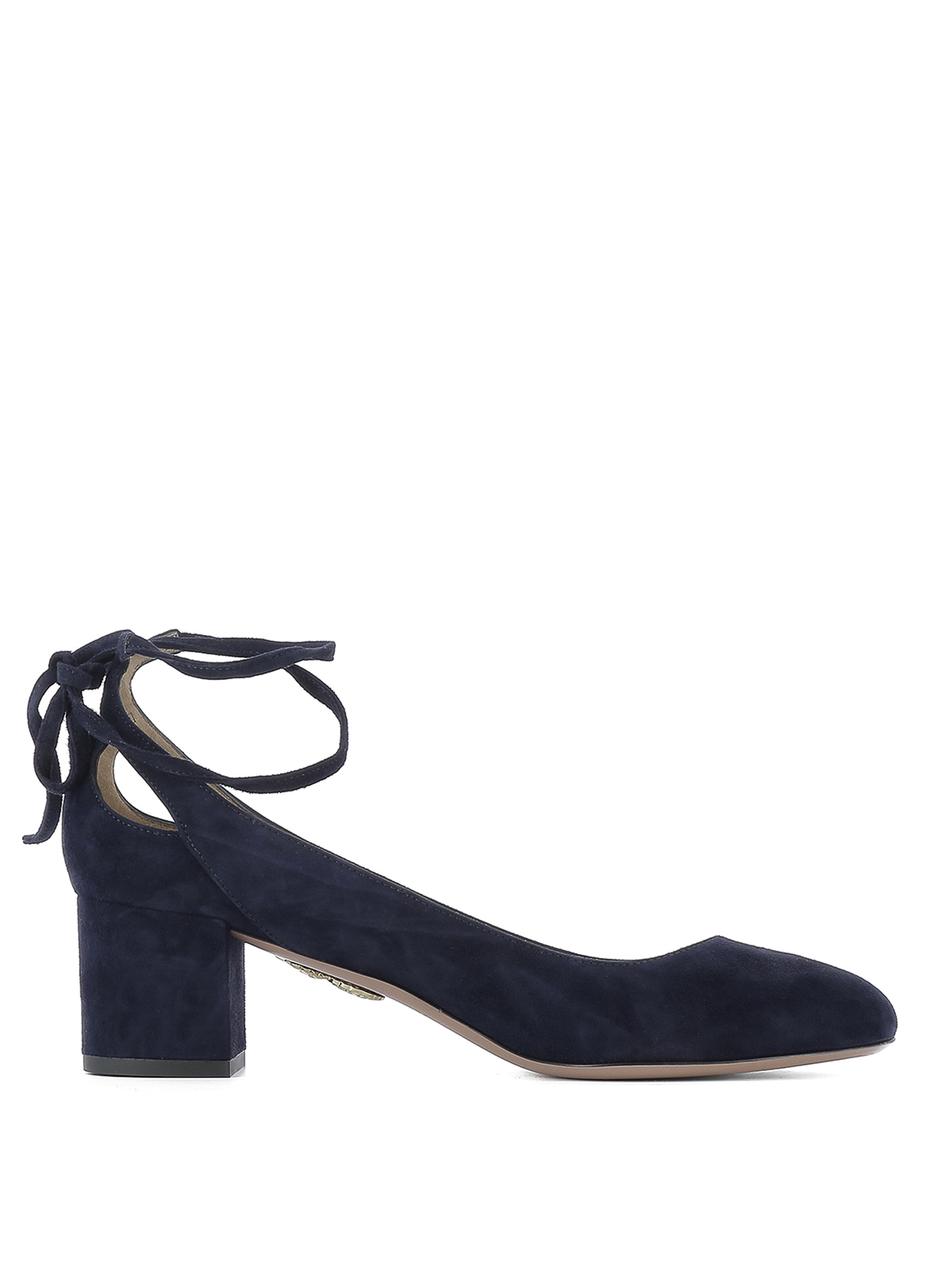 Aquazzura Trinity suede pumps Blue Women TRYMIDP0SUE080 - Main Image