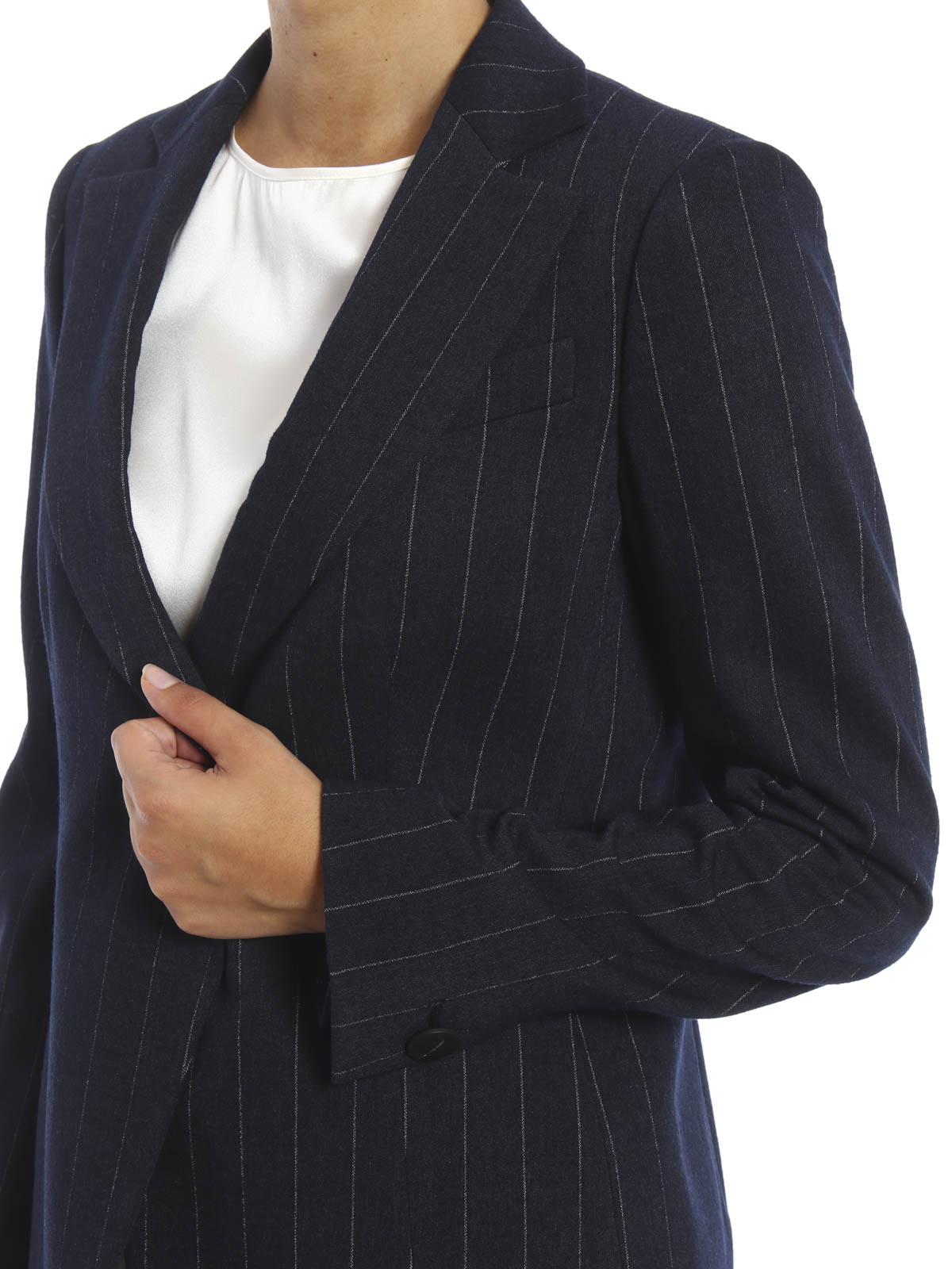 Blazers Armani Collezioni Pinstriped twill blazer UMG19TUM109019