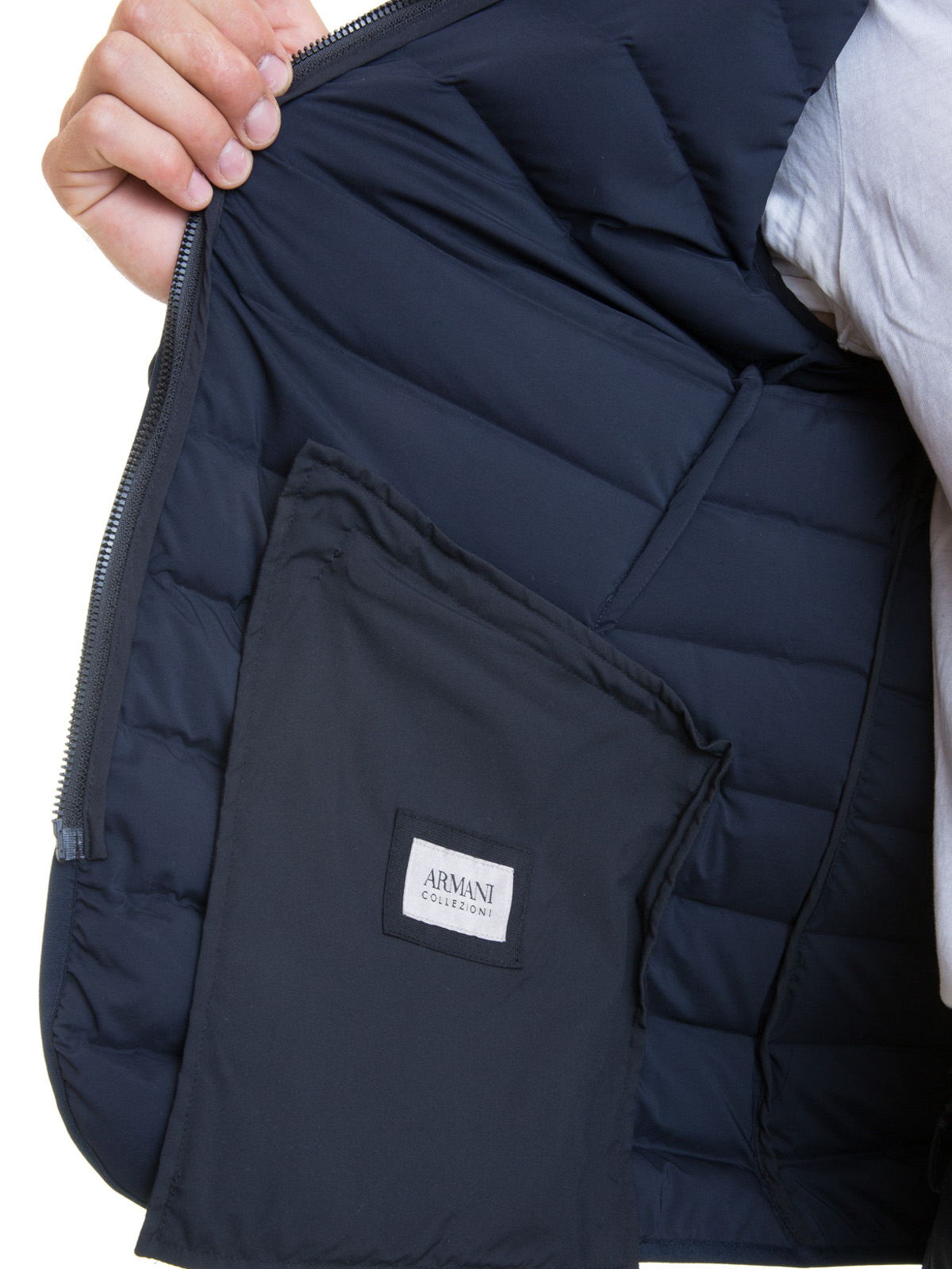 Armani Collezioni Quilted padded fitted casual jacket|ZCG10WZCW18922