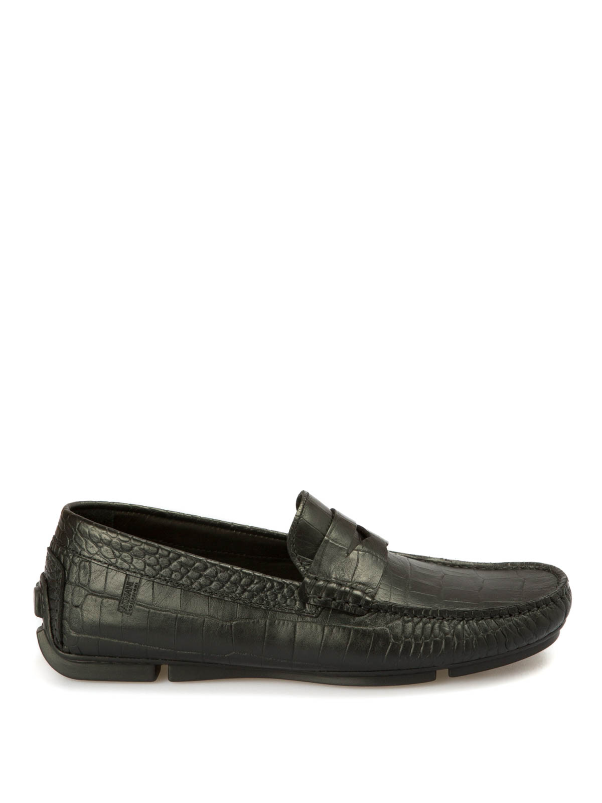 Armani Collezioni Croco print leather loafers|X6B008XC91900002