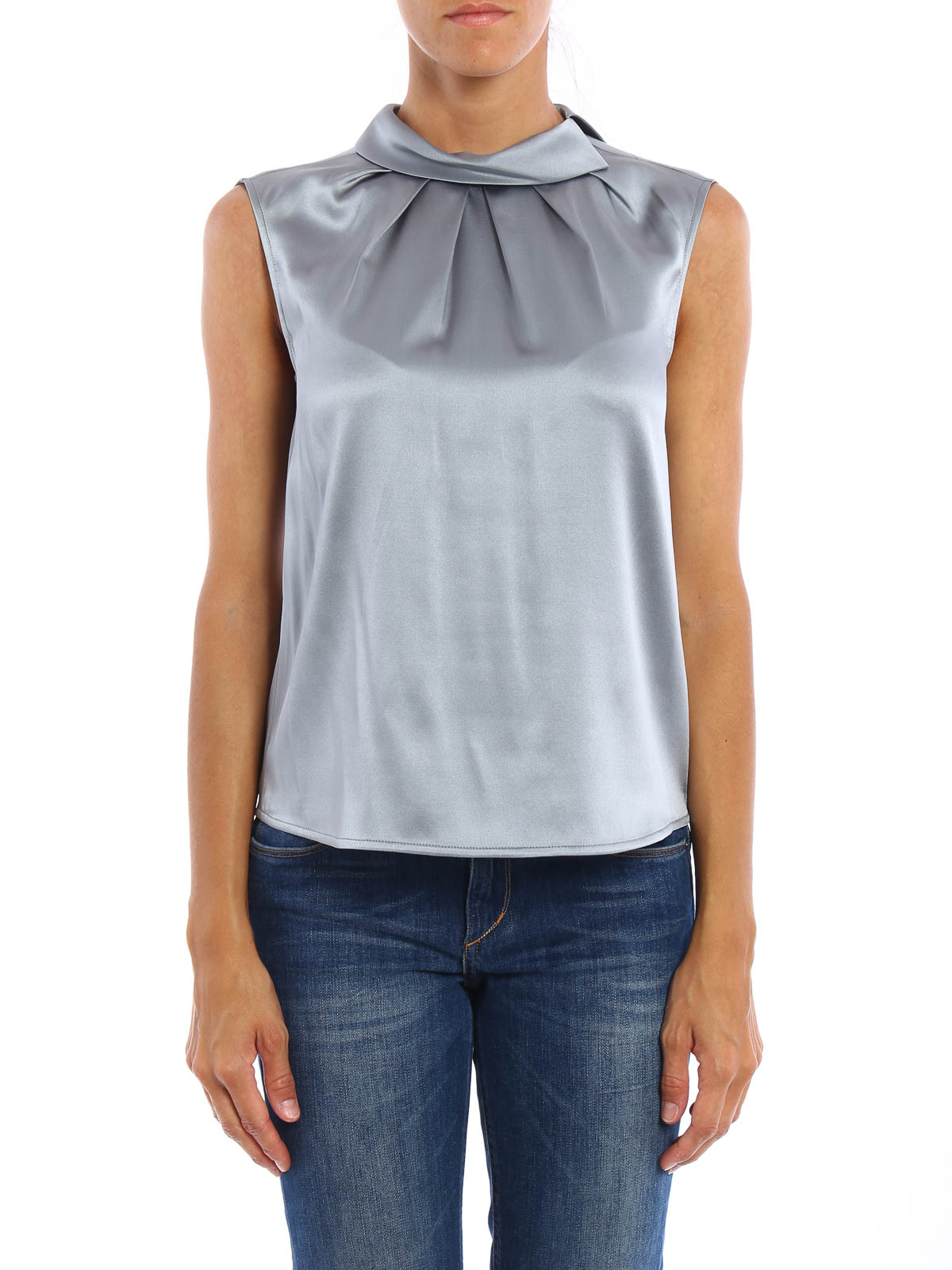 Armani Collezioni Darts detailed silk tank top|UMH13TUM301612