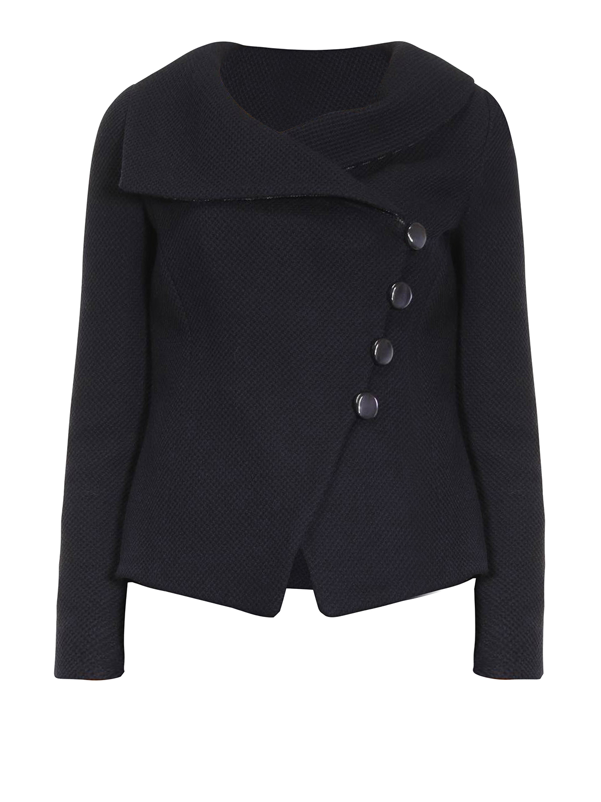 Armani Collezioni Asymmetric fastening wool jacket|UMG21TUM114010