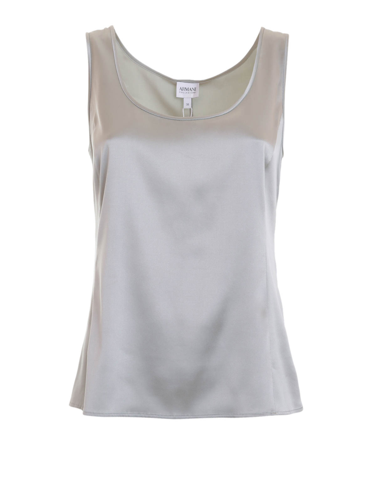 Tops Tank tops Armani Collezioni Silk tank top TMH01TTM301501