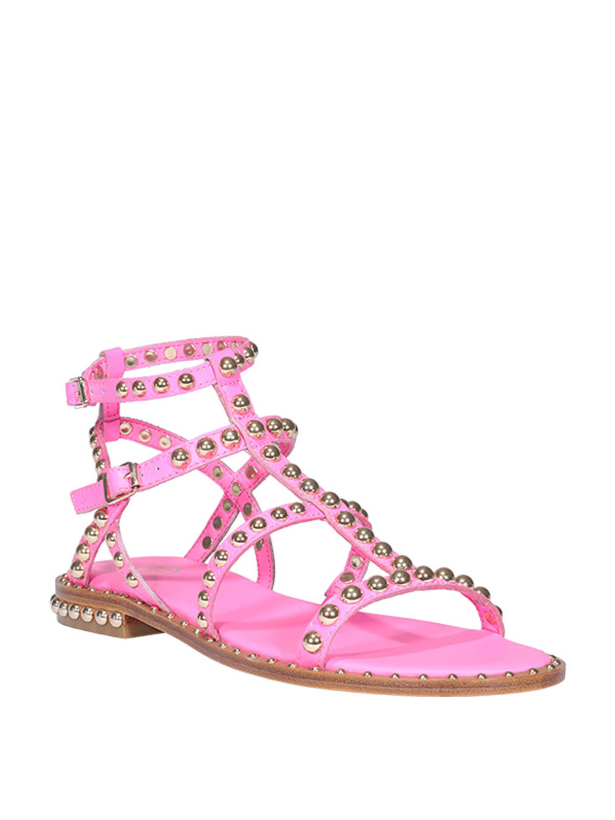 Shop Ash Precious Stud Sandals In Pink