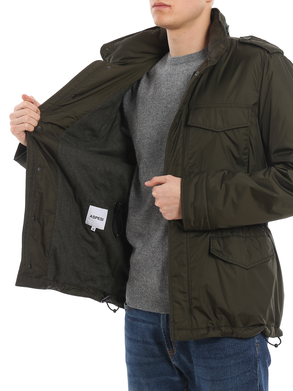 Padded jackets Aspesi - Minifield Wool Vento jacket - 2I17795485399