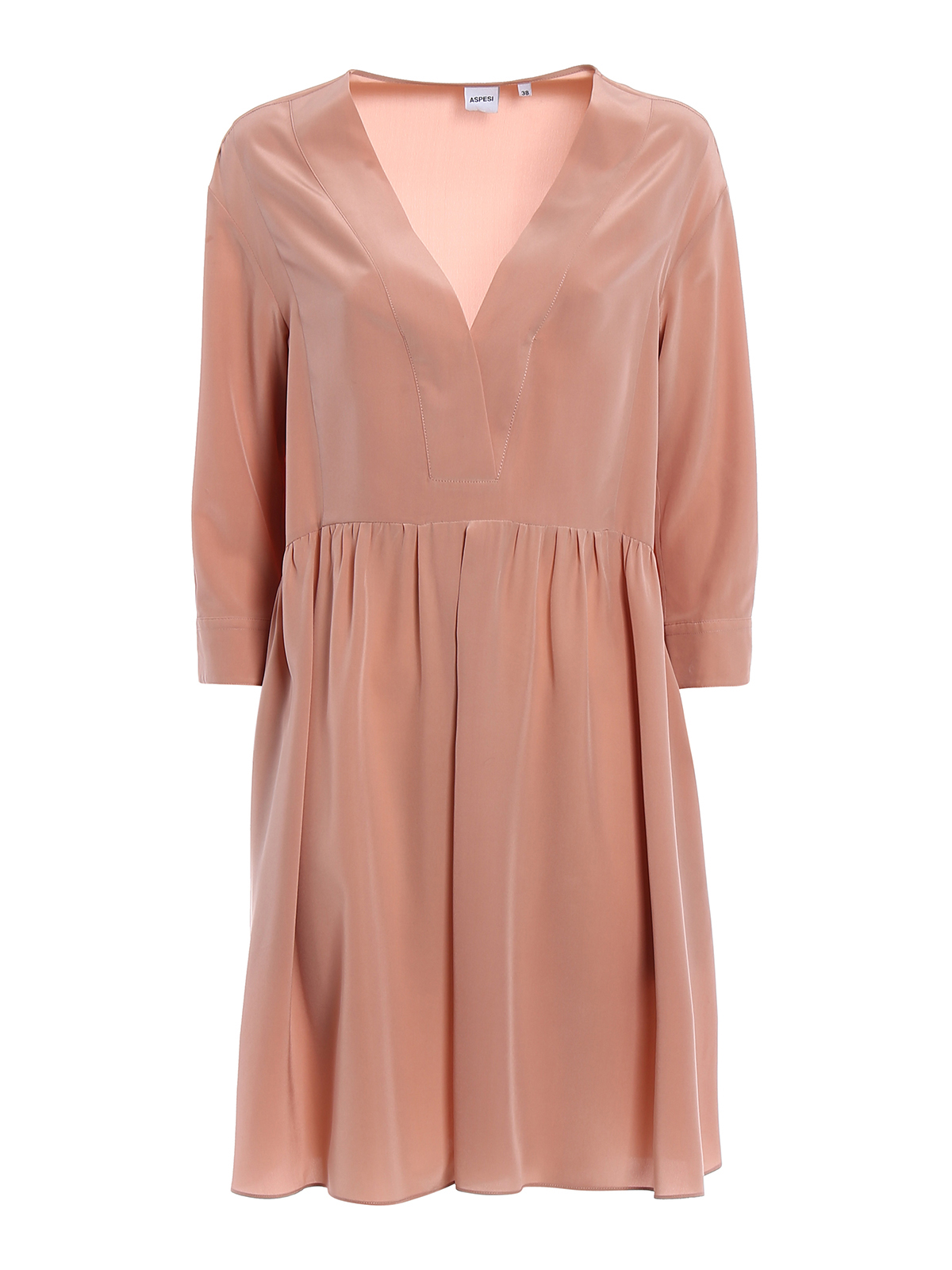 aspesi silk dress Aspesi Silk Maxi Dress In Brown - 40% Off