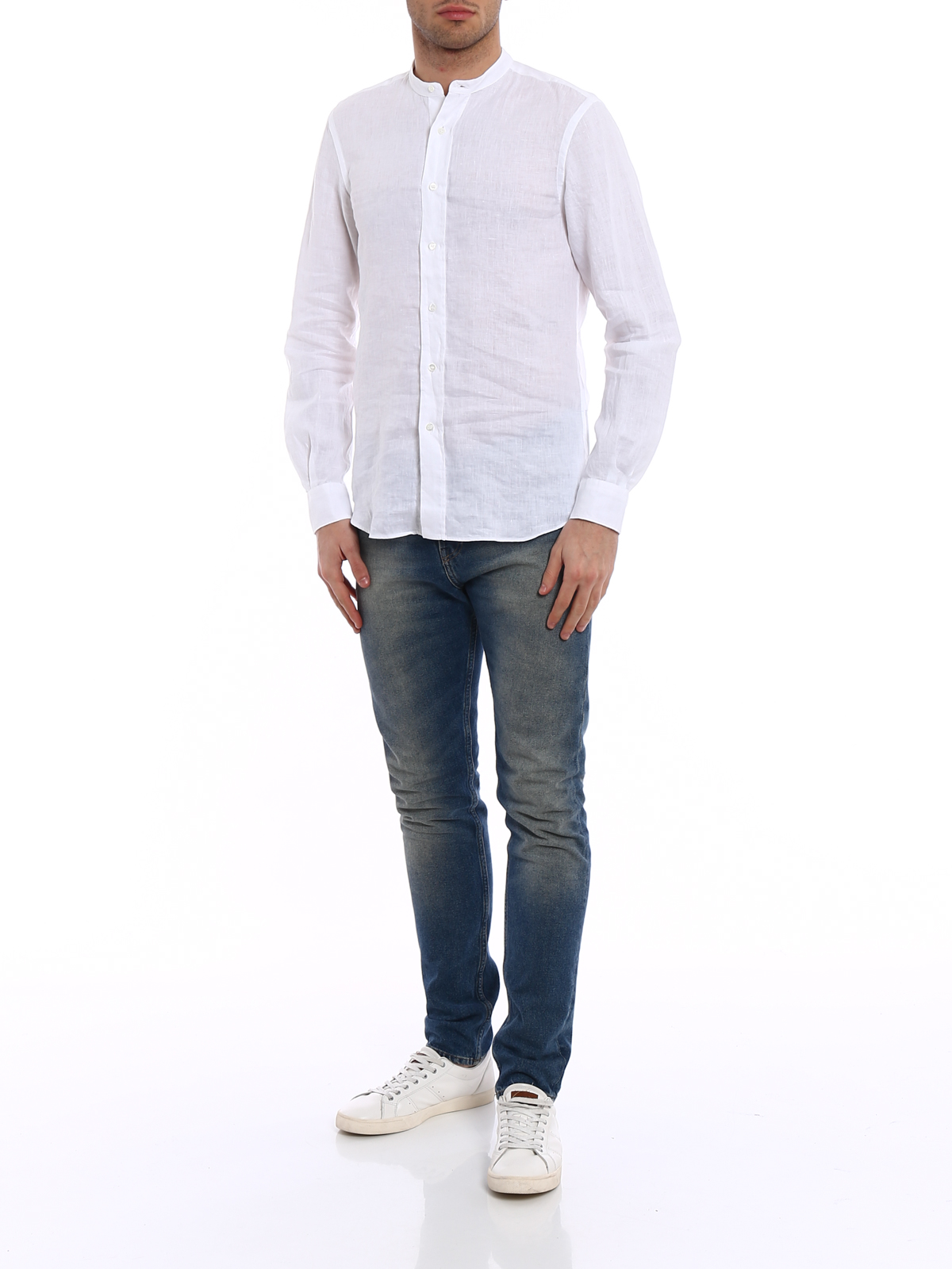 Shop Aspesi Camisa - Bruce In White
