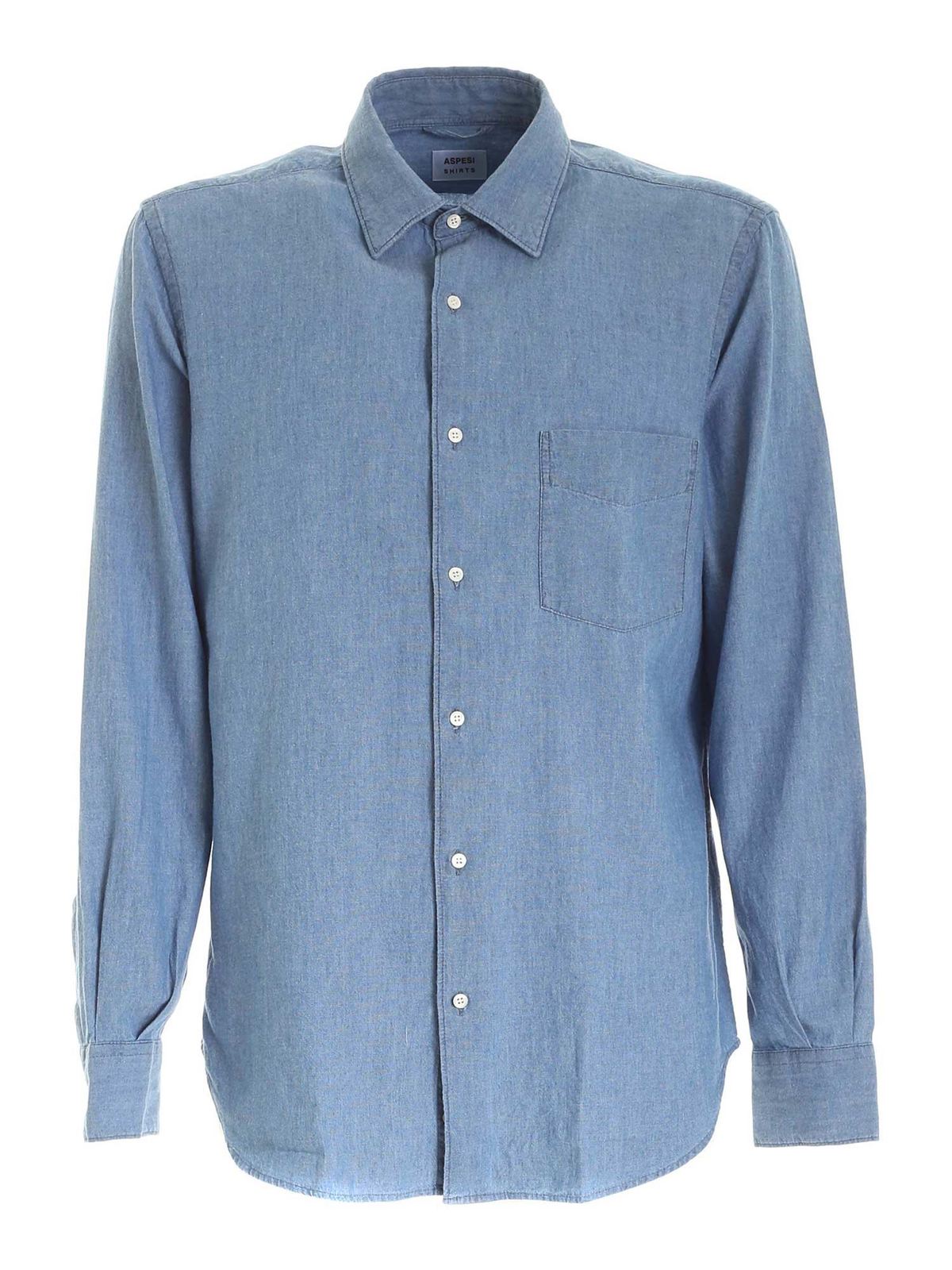 Shop Aspesi Sedici Shirt In Light Blue