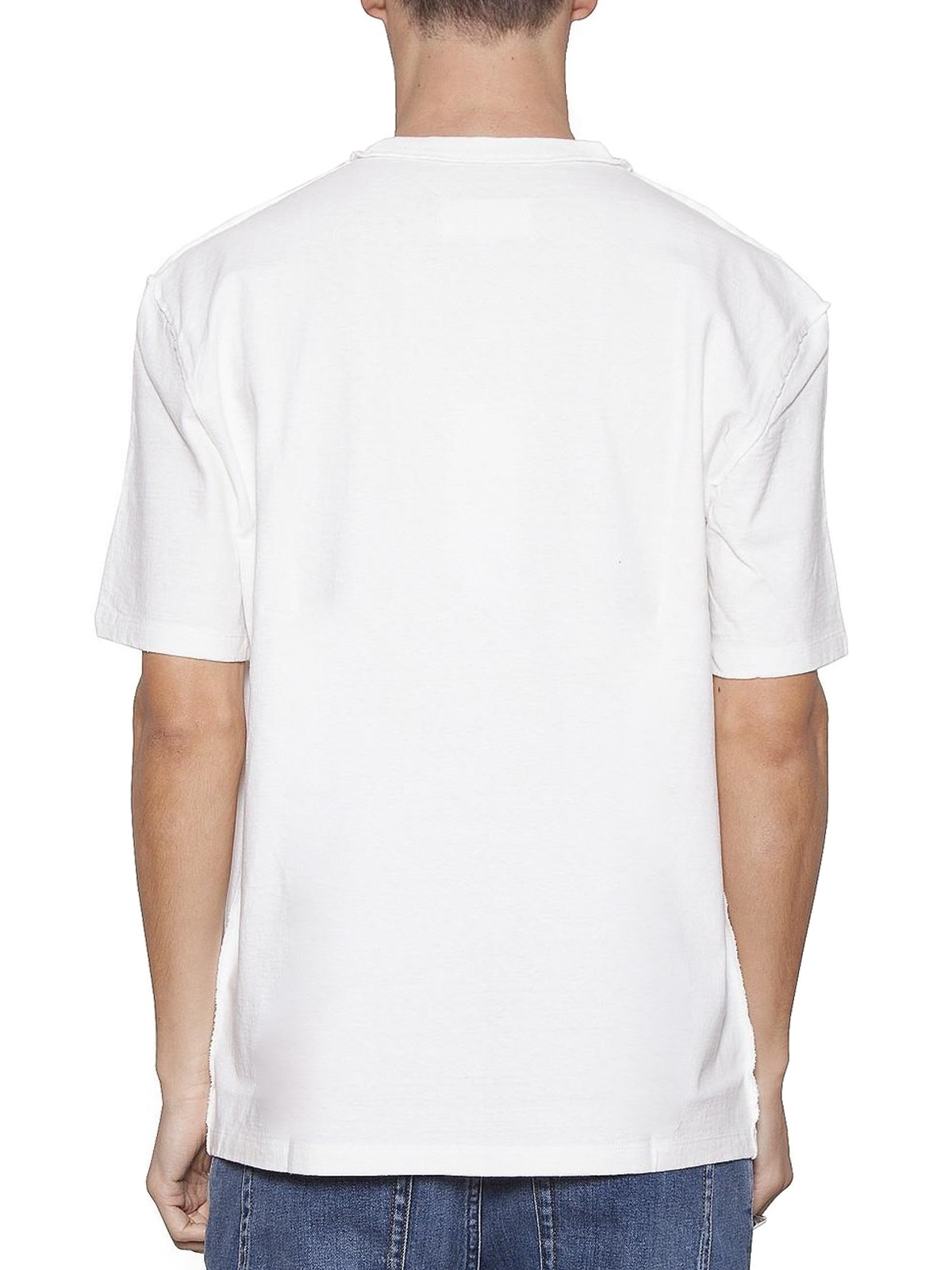 トップス Maison Margiela WhiteTee 48 MAISON MARGIELA || White Drop Shoulder T-Shirt With Number