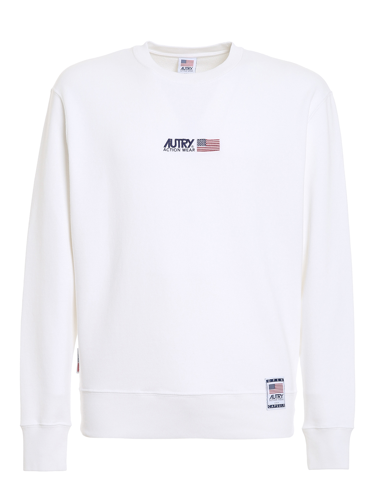AUTRY コットン スウェット Autry Embroidered jersey cotton sweatshirt - White - Men