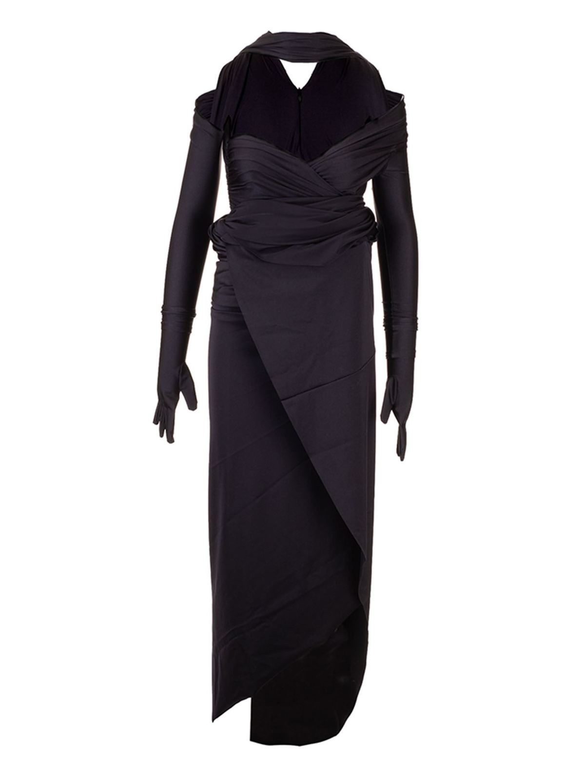 Balenciaga Vestido Largo Negro Negro Mujer 642328TEK901000