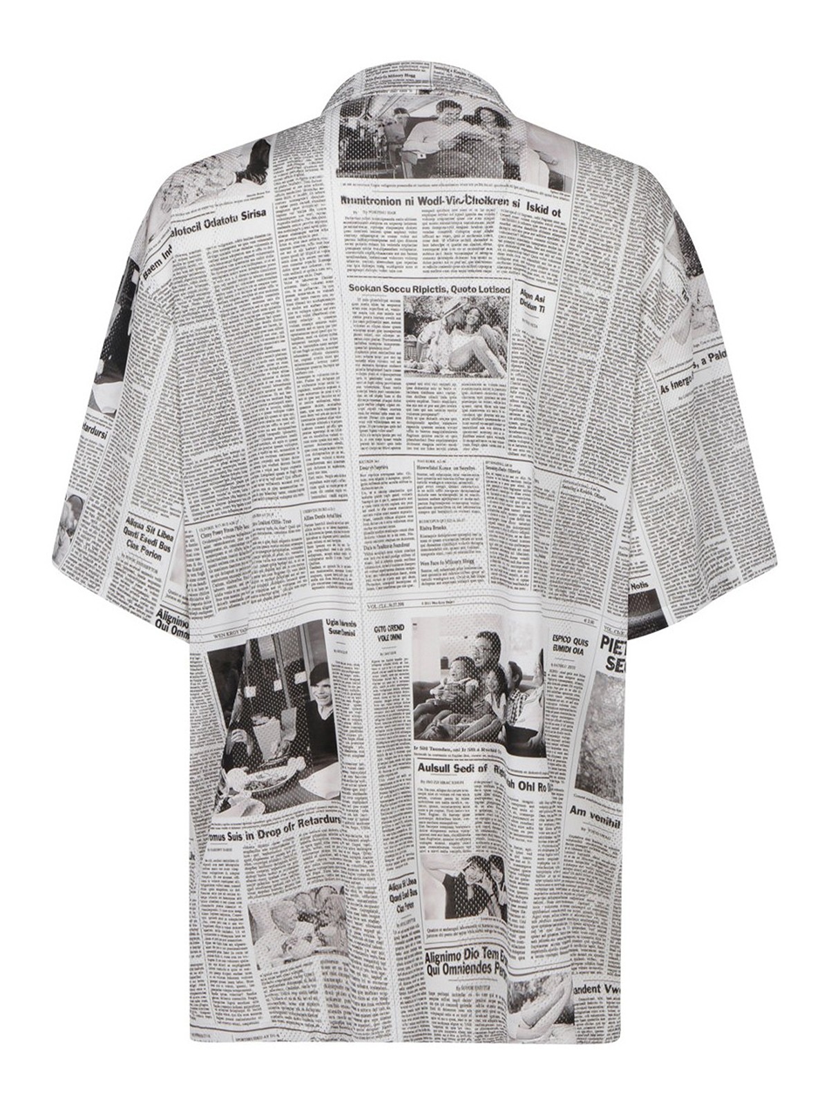 Newspaper print shirt