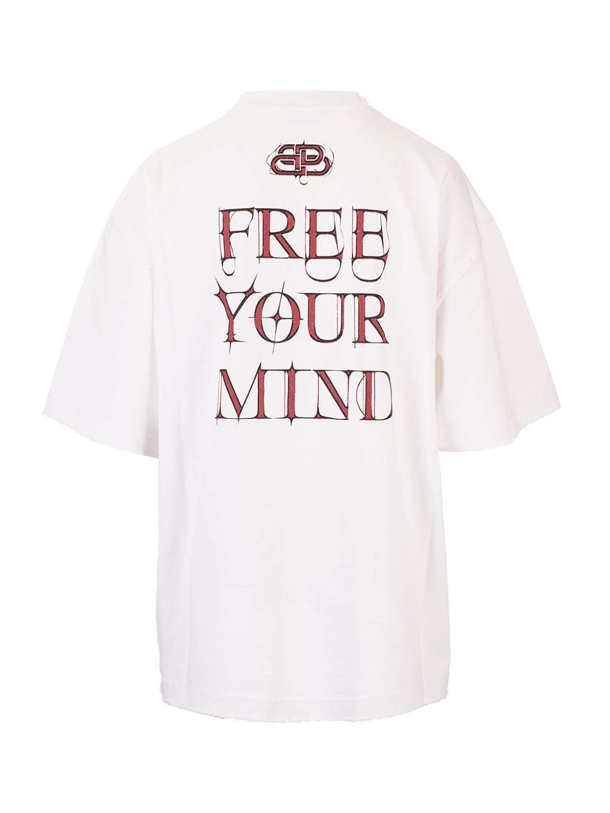 T-shirts Balenciaga - Free Your Mind T-shirts in white