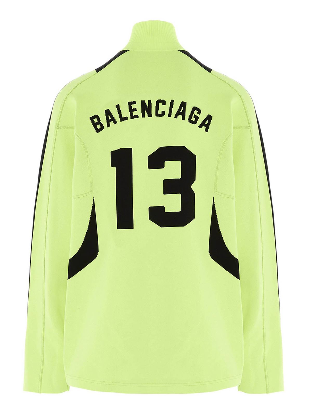 Balenciaga Soccer turtleneck in lime yellow - Men|641797T61827110