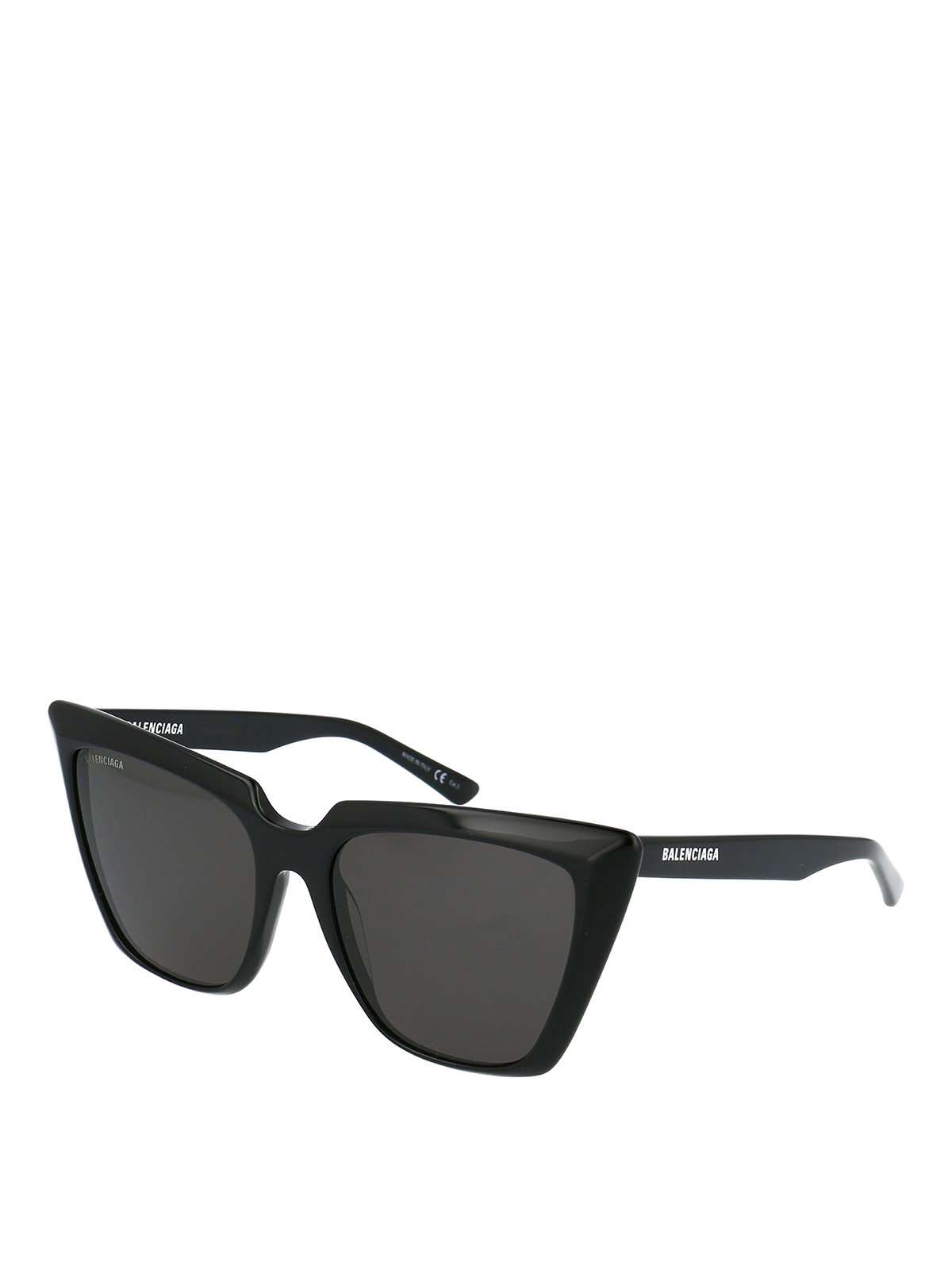 Balenciaga Black Squared Cat-eye Sunglasses
