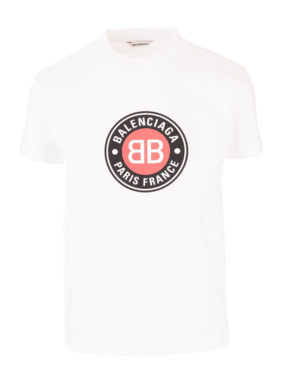 Balenciaga BB France Paris T-shirt in white|612964TJVD69000