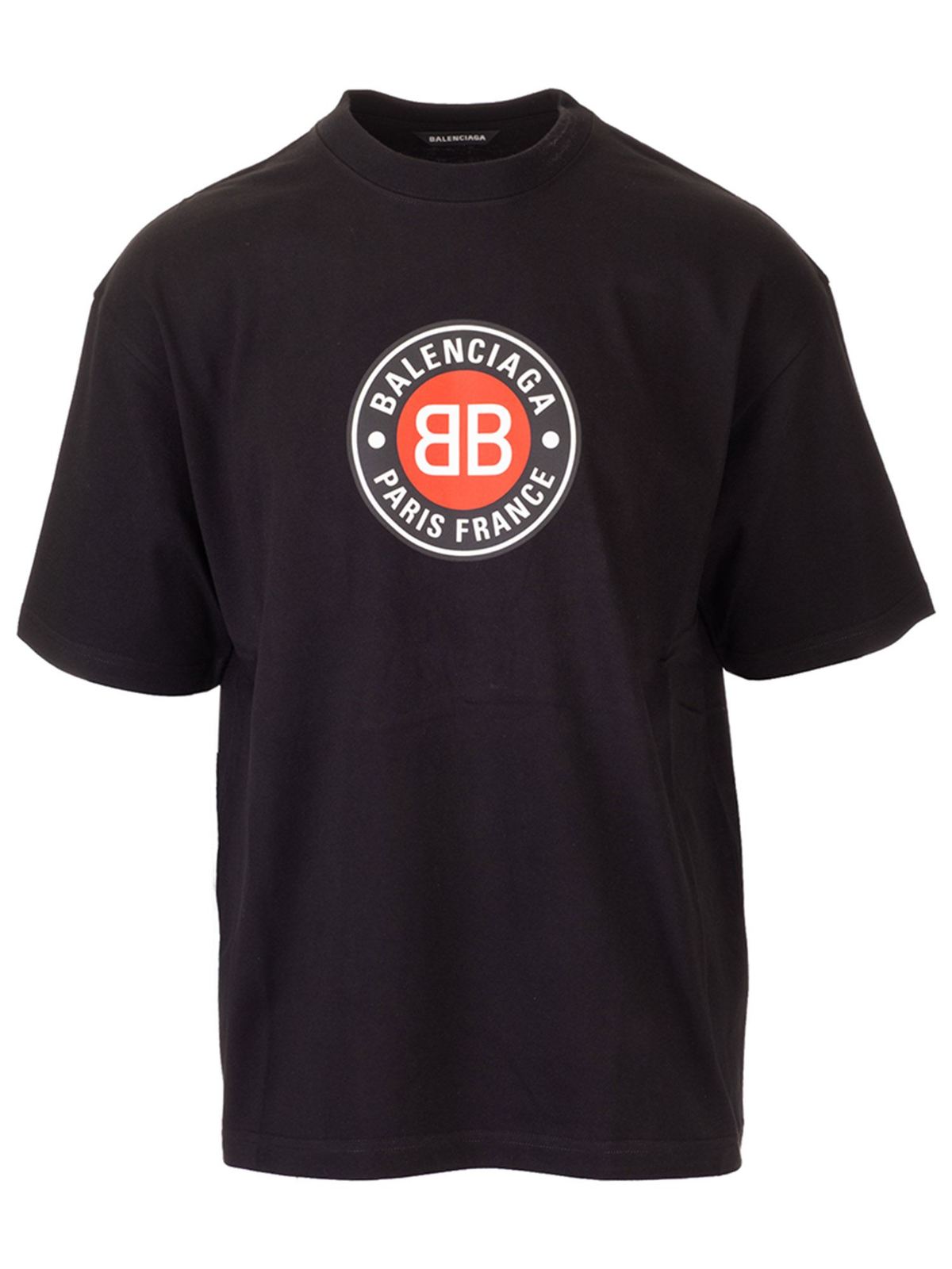 Balenciaga BB logo cotton T-shirt - Black - Men|612966TJVD61000