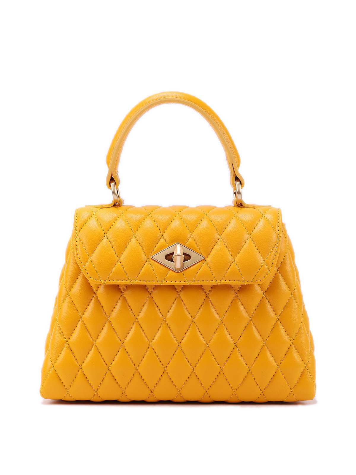 Cross body bags Ballantyne - Diamond Extra Small yellow leather bag -  PLB957ULEY210690