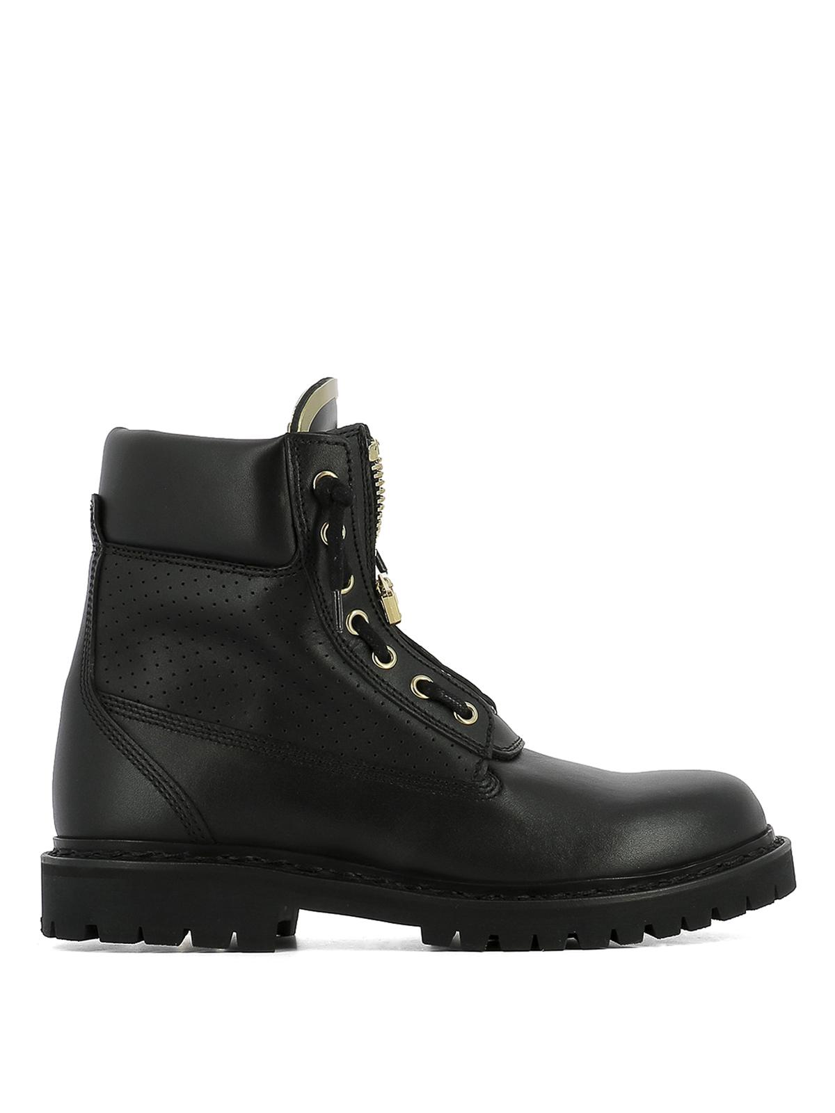 Rugged Refinement: Balmain Taiga Ranger Leather Ankle Boots for Men