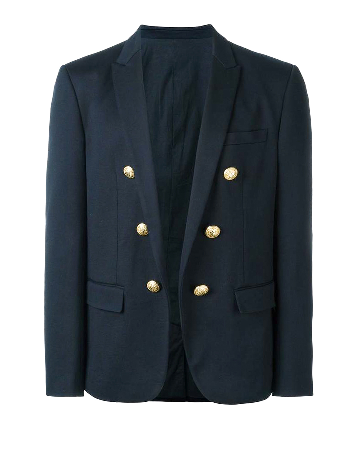 Giacche blazer Balmain - Blazer in cotone e bottoni dorati