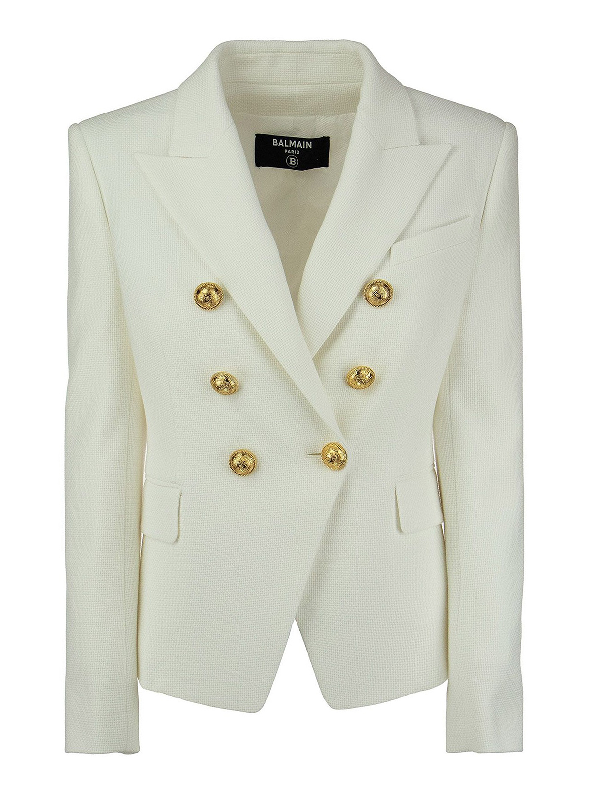 Blazers Balmain - button white cotton blazer - VF17110C2080FA