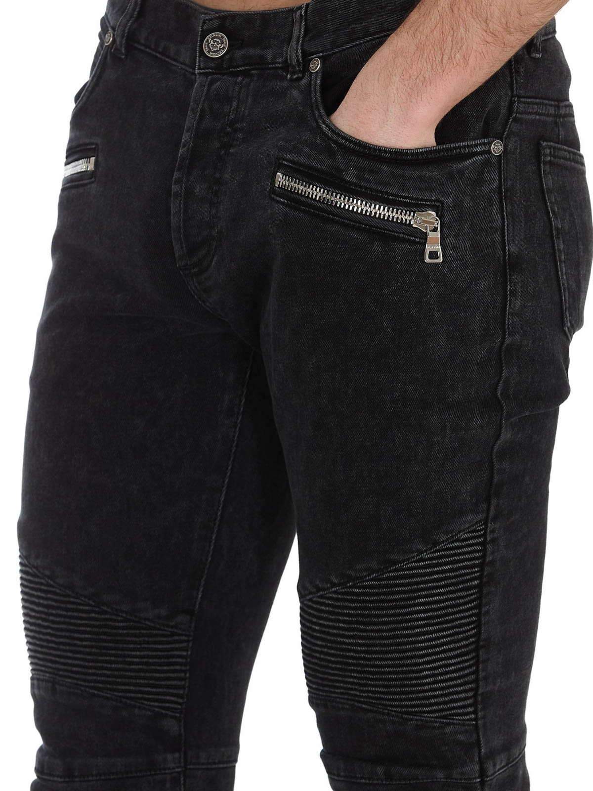 Skinny Balmain - Denim skinny jeans - VH1MG005107D0PA
