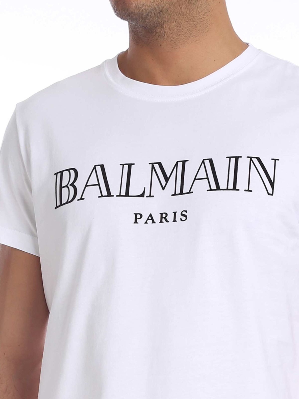 T-shirts Balmain - Logo white T-shirt -